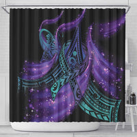 In September We Wear Teal And Purple Shower Curtain Magic Ribbon Semicolon LT01 - Polynesian Pride