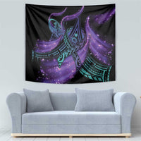 In September We Wear Teal And Purple Tapestry Magic Ribbon Semicolon LT01 - Polynesian Pride