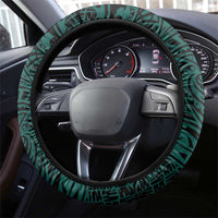Chuuk Constitution Day Steering Wheel Cover Hibiscus Turquoise Pattern LT01 - Polynesian Pride