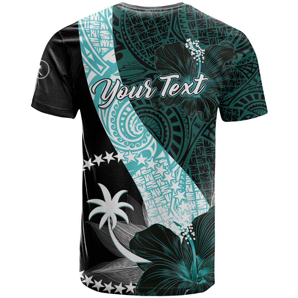 Chuuk Constitution Day T Shirt Hibiscus Turquoise Pattern LT01 - Polynesian Pride
