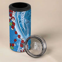 Fiji Tagimaucia Floral 4 in 1 Can Cooler Tumbler Tapa Pattern LT01 - Polynesian Pride