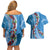 Fiji Tagimaucia Floral Couples Matching Off Shoulder Short Dress and Hawaiian Shirt Tapa Pattern