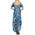 Fiji Tagimaucia Floral Family Matching Summer Maxi Dress and Hawaiian Shirt Tapa Pattern