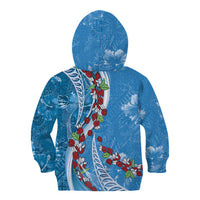 Fiji Tagimaucia Floral Kid Hoodie Tapa Pattern LT01 - Polynesian Pride