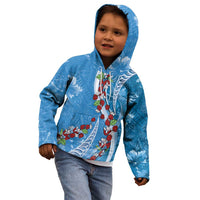Fiji Tagimaucia Floral Kid Hoodie Tapa Pattern LT01 - Polynesian Pride