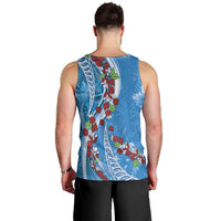 Fiji Tagimaucia Floral Men Tank Top Tapa Pattern LT01 - Polynesian Pride