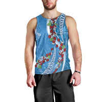 Fiji Tagimaucia Floral Men Tank Top Tapa Pattern LT01 - Polynesian Pride