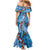 Fiji Tagimaucia Floral Mermaid Dress Tapa Pattern