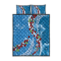 Fiji Tagimaucia Floral Quilt Bed Set Tapa Pattern LT01 - Polynesian Pride