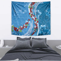 Fiji Tagimaucia Floral Tapestry Tapa Pattern LT01 - Polynesian Pride