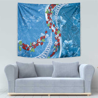 Fiji Tagimaucia Floral Tapestry Tapa Pattern LT01 - Polynesian Pride