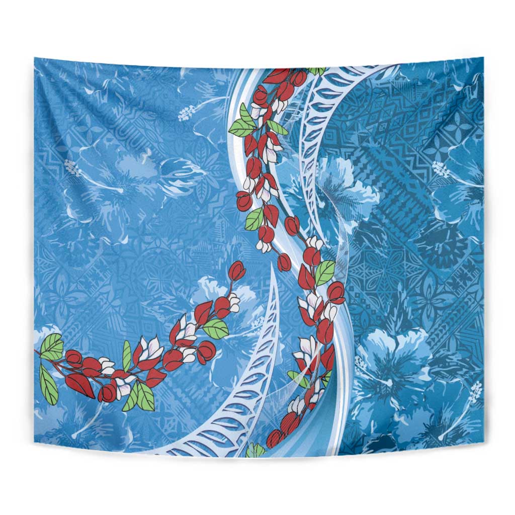 Fiji Tagimaucia Floral Tapestry Tapa Pattern LT01 - Polynesian Pride