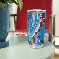 Fiji Tagimaucia Floral Tumbler Cup Tapa Pattern LT01 - Polynesian Pride