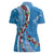 Fiji Tagimaucia Floral Women Polo Shirt Tapa Pattern