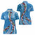 Fiji Tagimaucia Floral Women Polo Shirt Tapa Pattern