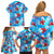 Hawaii Christmas Family Matching Off Shoulder Short Dress and Hawaiian Shirt Santa Claus Surfing Kakau Tropical Style LT01 - Polynesian Pride