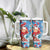 Hawaii Christmas Tumbler With Handle Santa Claus Surfing Kakau Tropical Style