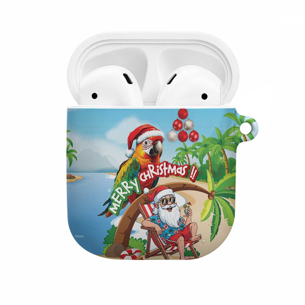 Hawaii Santa Parrot Christmas AirPods Case Summer Vibe LT01 Blue - Polynesian Pride