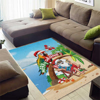 Hawaii Santa Parrot Christmas Area Rug Summer Vibe LT01 - Polynesian Pride