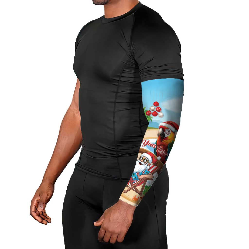 Personalized Hawaii Santa Parrot Christmas Arm Sleeves Summer Vibe LT01 - Polynesian Pride
