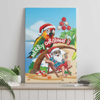 Hawaii Santa Parrot Christmas Canvas Wall Art Summer Vibe LT01 - Polynesian Pride