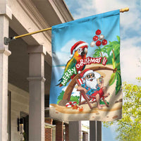 Hawaii Santa Parrot Christmas Garden Flag Summer Vibe LT01 House Flag Blue - Polynesian Pride