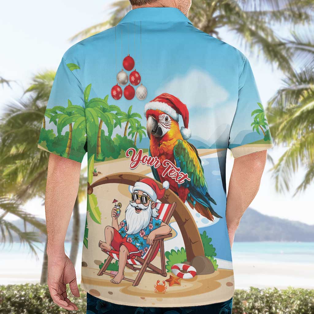 Personalized Hawaii Santa Parrot Christmas Hawaiian Shirt Summer Vibe LT01 - Polynesian Pride