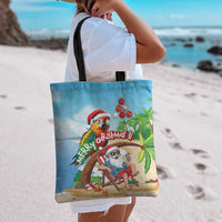 Hawaii Santa Parrot Christmas Tote Bag Summer Vibe LT01 - Polynesian Pride