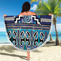 Maori Matariki Beach Blanket Blue Galaxy Aesthetic Koru Art LT01 - Polynesian Pride