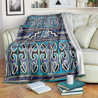Maori Matariki Blanket Blue Galaxy Aesthetic Koru Art LT01 Blue - Polynesian Pride