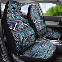Maori Matariki Car Seat Cover Blue Galaxy Aesthetic Koru Art LT01 - Polynesian Pride