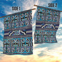 Maori Matariki Garden Flag Blue Galaxy Aesthetic Koru Art LT01 - Polynesian Pride