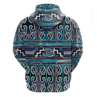 Maori Matariki Hoodie Blue Galaxy Aesthetic Koru Art LT01 - Polynesian Pride