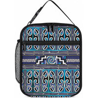Maori Matariki Lunch Bag Blue Galaxy Aesthetic Koru Art LT01 10.2 × 8.3 × 4.3 inch Blue - Polynesian Pride
