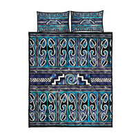 Maori Matariki Quilt Bed Set Blue Galaxy Aesthetic Koru Art LT01 - Polynesian Pride