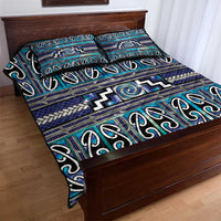 Maori Matariki Quilt Bed Set Blue Galaxy Aesthetic Koru Art LT01 - Polynesian Pride