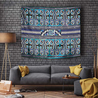 Maori Matariki Tapestry Blue Galaxy Aesthetic Koru Art LT01 Blue - Polynesian Pride