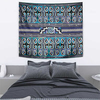 Maori Matariki Tapestry Blue Galaxy Aesthetic Koru Art LT01 - Polynesian Pride