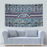 Maori Matariki Tapestry Blue Galaxy Aesthetic Koru Art LT01 - Polynesian Pride