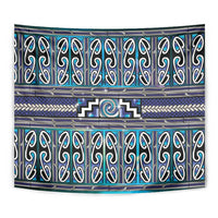 Maori Matariki Tapestry Blue Galaxy Aesthetic Koru Art LT01 - Polynesian Pride