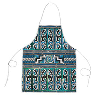 Maori Matariki Apron Green Galaxy Aesthetic Koru Art LT01 Green - Polynesian Pride