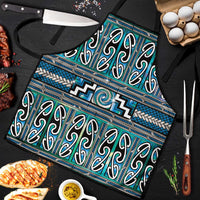 Maori Matariki Apron Green Galaxy Aesthetic Koru Art LT01 Green - Polynesian Pride