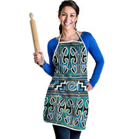 Maori Matariki Apron Green Galaxy Aesthetic Koru Art LT01 - Polynesian Pride
