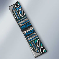 Maori Matariki Auto Sun Shade Green Galaxy Aesthetic Koru Art LT01 - Polynesian Pride