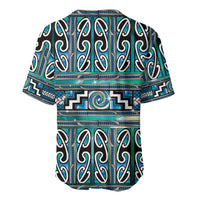 Maori Matariki Baseball Jersey Green Galaxy Aesthetic Koru Art LT01 - Polynesian Pride