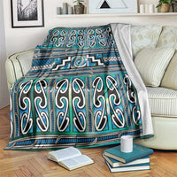 Maori Matariki Blanket Green Galaxy Aesthetic Koru Art LT01 Green - Polynesian Pride
