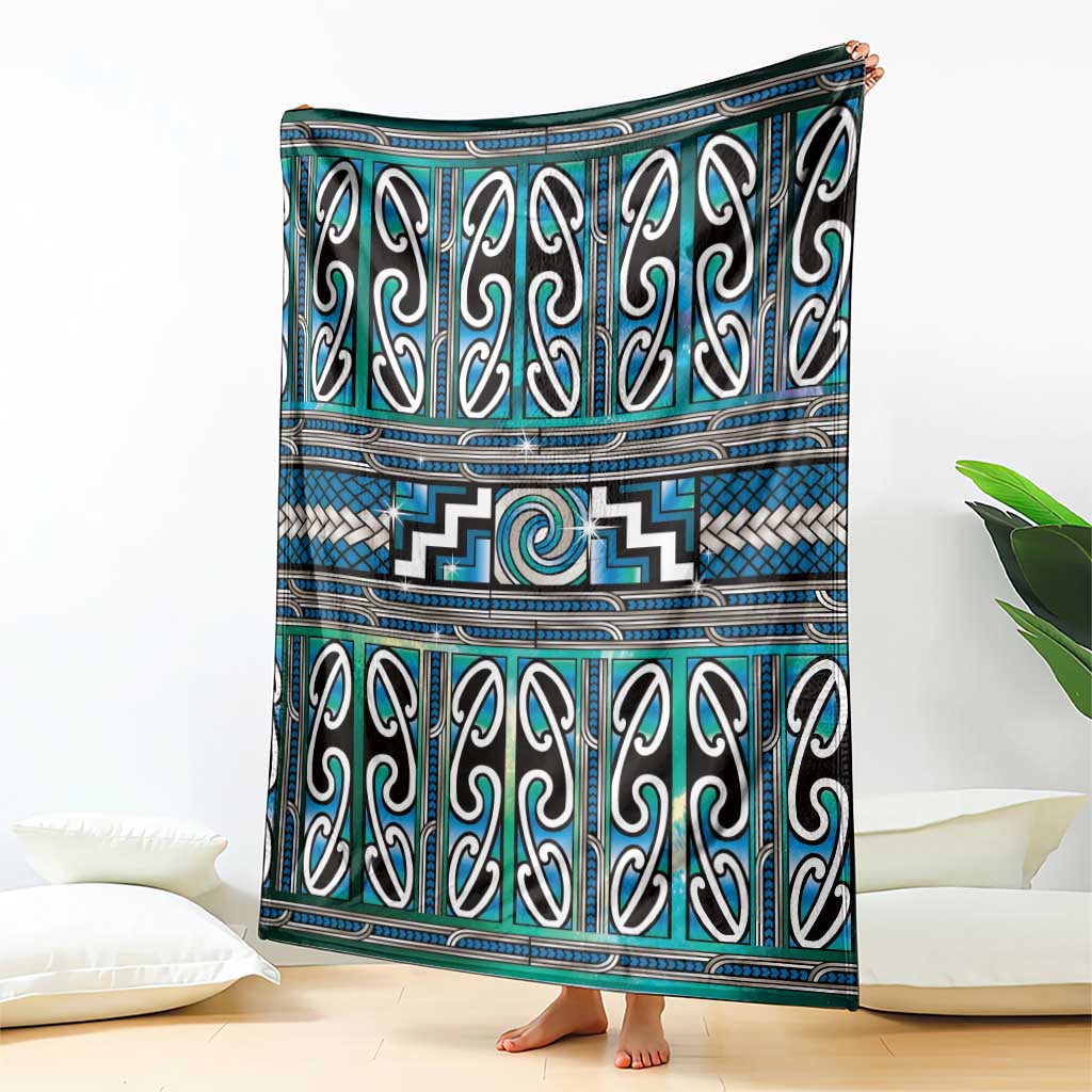 Maori Matariki Blanket Green Galaxy Aesthetic Koru Art LT01 - Polynesian Pride