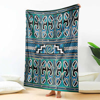Maori Matariki Blanket Green Galaxy Aesthetic Koru Art LT01 - Polynesian Pride