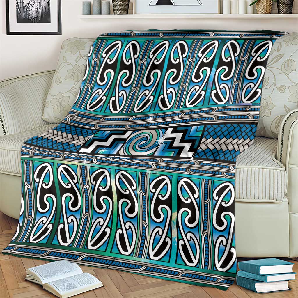 Maori Matariki Blanket Green Galaxy Aesthetic Koru Art LT01 - Polynesian Pride