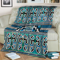 Maori Matariki Blanket Green Galaxy Aesthetic Koru Art LT01 - Polynesian Pride